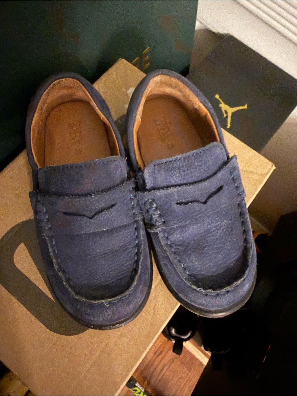 Zara boy toddler  Blue Suede Loafers